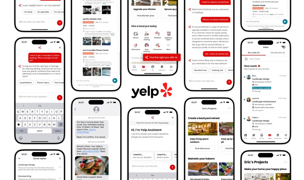 Yelp está lançando um novo assistente de IA para ajudá-lo a conectar-se com empresas